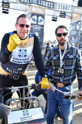 Sascha Vollmer and Alec Voelkel at the BALTIC LIGHTS 2026 Charity Schilttenhunderrennen in Heringsdorf on Usedom on 07 03 2026