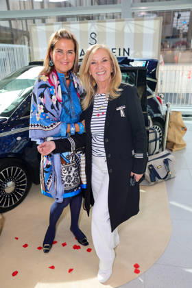 New beauty era at Strandfein Uta Raasch and Jeannine Halene present the Strandfein Beauty Signature Line Designer Uta Raasch with her business partner Jeannine Halene Agentur Rheinschurken de are making a strong statement with their newly founded brand In the photo also fashion designer Siggi Spiegelburg Düsseldorf The Art of Beauty Messe NRW Germany
