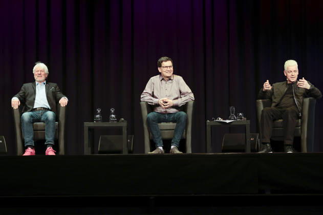 Jürgen Becker, Moritz Netenjakob and Michael Mittermeier at the lit Cologne 2026 event lit Comedy at the Theater am Tanzbrunnen Cologne, 09 03 2026 Foto:xR.xSchmiegeltx xFuturexImagex comedy_6302