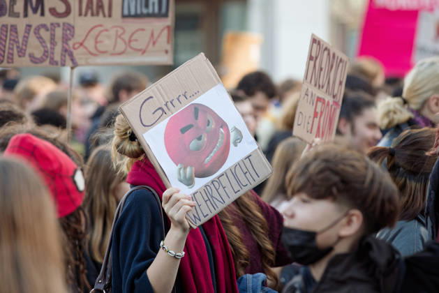 Berlin, Germany, DEU School strike against compulsory military service 05 03 2026, Berlin, Germany, DEU School strike against compulsory military service Students from Berlin are striking against possible conscription