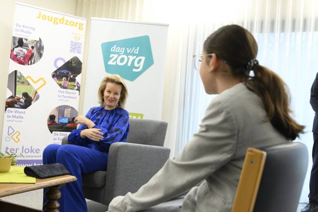 Queen Mathilde Visits Youth Care De Kering BRUSSELS, BELGIUM - MARCH 11: Queen Mathilde of Belgium pictured visiting the youth care department De Kering of non-profit Ter Loke on March 11, 2026 in Brussels, Belgium, 11 03 2026 Brussels Belgium  Copyright: xPhilipxReynaersx