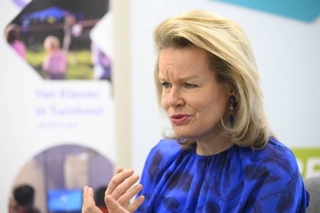 Queen Mathilde Visits Youth Care De Kering BRUSSELS, BELGIUM - MARCH 11: Queen Mathilde of Belgium pictured visiting the youth care department De Kering of non-profit Ter Loke on March 11, 2026 in Brussels, Belgium, 11 03 2026 Brussels Belgium  Copyright: xPhilipxReynaersx