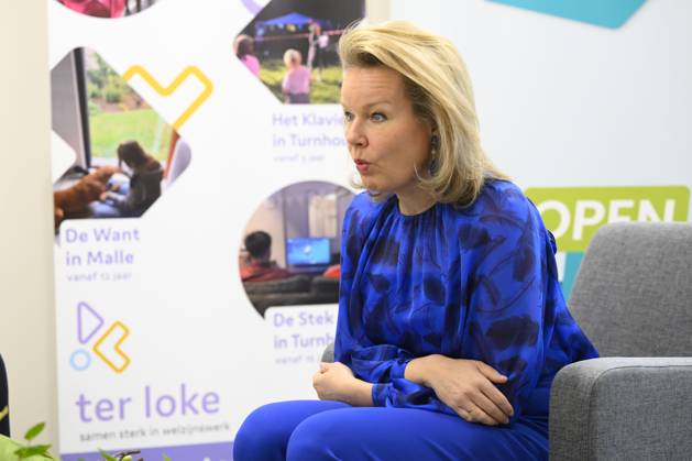 Queen Mathilde Visits Youth Care De Kering BRUSSELS, BELGIUM - MARCH 11: Queen Mathilde of Belgium pictured visiting the youth care department De Kering of non-profit Ter Loke on March 11, 2026 in Brussels, Belgium, 11 03 2026 Brussels Belgium  Copyright: xPhilipxReynaersx