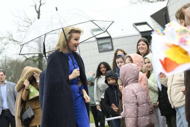 Queen Mathilde Visits Youth Care De Kering BRUSSELS, BELGIUM - MARCH 11: Queen Mathilde of Belgium pictured visiting the youth care department De Kering of non-profit Ter Loke on March 11, 2026 in Brussels, Belgium, 11 03 2026 Brussels Belgium  Copyright: xPhilipxReynaersx