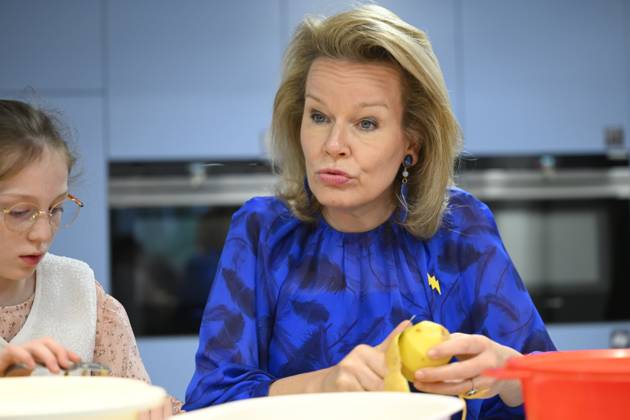 Queen Mathilde Visits Youth Care De Kering BRUSSELS, BELGIUM - MARCH 11: Queen Mathilde of Belgium pictured visiting the youth care department De Kering of non-profit Ter Loke on March 11, 2026 in Brussels, Belgium, 11 03 2026 Brussels Belgium  Copyright: xPhilipxReynaersx