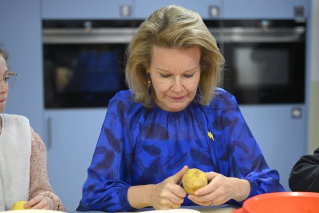Queen Mathilde Visits Youth Care De Kering BRUSSELS, BELGIUM - MARCH 11: Queen Mathilde of Belgium pictured visiting the youth care department De Kering of non-profit Ter Loke on March 11, 2026 in Brussels, Belgium, 11 03 2026 Brussels Belgium  Copyright: xPhilipxReynaersx