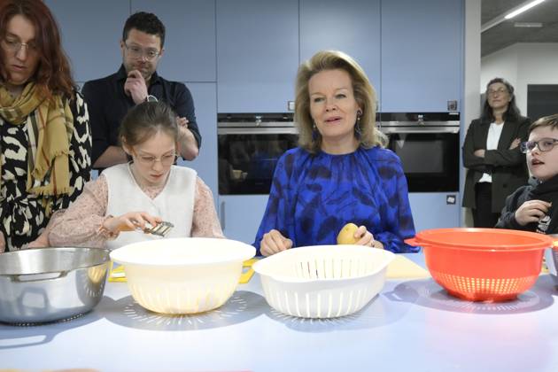 Queen Mathilde Visits Youth Care De Kering BRUSSELS, BELGIUM - MARCH 11: Queen Mathilde of Belgium pictured visiting the youth care department De Kering of non-profit Ter Loke on March 11, 2026 in Brussels, Belgium, 11 03 2026 Brussels Belgium  Copyright: xPhilipxReynaersx