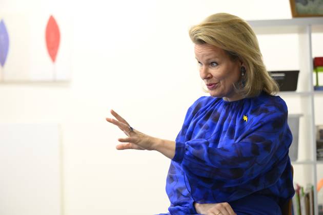 Queen Mathilde Visits Youth Care De Kering BRUSSELS, BELGIUM - MARCH 11: Queen Mathilde of Belgium pictured visiting the youth care department De Kering of non-profit Ter Loke on March 11, 2026 in Brussels, Belgium, 11 03 2026 Brussels Belgium  Copyright: xPhilipxReynaersx