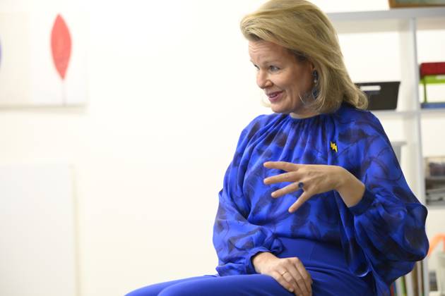 Queen Mathilde Visits Youth Care De Kering BRUSSELS, BELGIUM - MARCH 11: Queen Mathilde of Belgium pictured visiting the youth care department De Kering of non-profit Ter Loke on March 11, 2026 in Brussels, Belgium, 11 03 2026 Brussels Belgium  Copyright: xPhilipxReynaersx