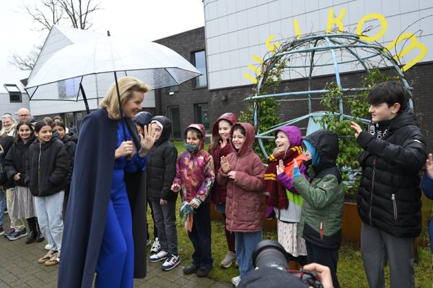 Queen Mathilde Visits Youth Care De Kering BRUSSELS, BELGIUM - MARCH 11: Queen Mathilde of Belgium pictured visiting the youth care department De Kering of non-profit Ter Loke on March 11, 2026 in Brussels, Belgium, 11 03 2026 Brussels Belgium  Copyright: xPhilipxReynaersx