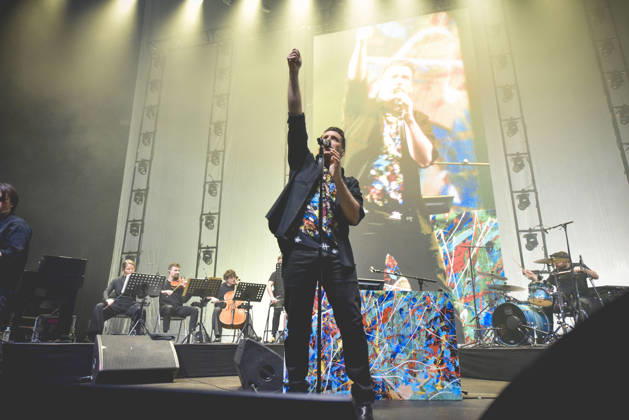 March 11, 2026, Napoli, Italy: Italian singer Francesco Gabbani performs live at the PalaPartenope during his Tour 2026. Napoli Italy  - ZUMAs197 20260311_aaa_s197_272 Copyright: xPaolaxVisonex