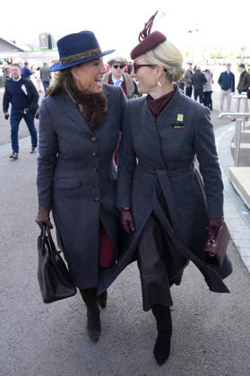 Ladies Day at Cheltenham Festival Carole Middleton and Zara Tindall attend Ladies Day at Cheltenham Festival, Cheltenham Racecourse, Cheltenham, Gloucestershire, UK, on the 11th March 2026 Picture by James Whatling Cheltenham Cheltenham Racecourse Gloucestershire United Kingdom  WHA-0810