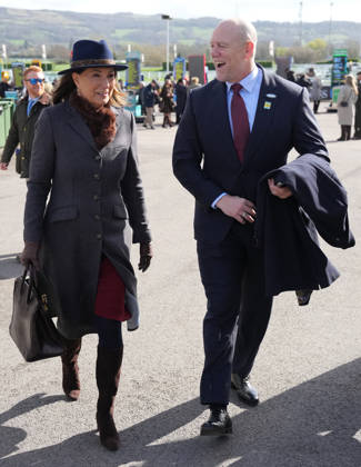 Ladies Day at Cheltenham Festival Carole Middleton and Mike Tindall attend Ladies Day at Cheltenham Festival, Cheltenham Racecourse, Cheltenham, Gloucestershire, UK, on the 11th March 2026 Picture by James Whatling Cheltenham Cheltenham Racecourse Gloucestershire United Kingdom  WHA-0810