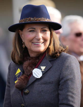 Ladies Day at Cheltenham Festival Carole Middleton attends Ladies Day at Cheltenham Festival, Cheltenham Racecourse, Cheltenham, Gloucestershire, UK, on the 11th March 2026 Picture by James Whatling Cheltenham Cheltenham Racecourse Gloucestershire United Kingdom  WHA-0810