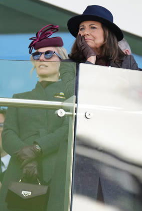 Ladies Day at Cheltenham Festival Zara Tindall and Carole Middleton attend Ladies Day at Cheltenham Festival, Cheltenham Racecourse, Cheltenham, Gloucestershire, UK, on the 11th March 2026 Picture by James Whatling Cheltenham Cheltenham Racecourse Gloucestershire United Kingdom  WHA-0810