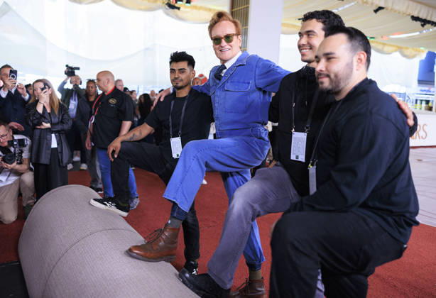 March 11, 2026, Hollywood, California, USA: 98th Oscars host CONAN O BRIEN and assistants prepare to roll out the Red Carpet at the Dolby Theater in Hollywood ahead of the upcoming Academy Awards which will take place Sunday March 15th. Hollywood USA  - ZUMAp124 20260311_zaa_p124_009 Copyright: xArianaxRuizx