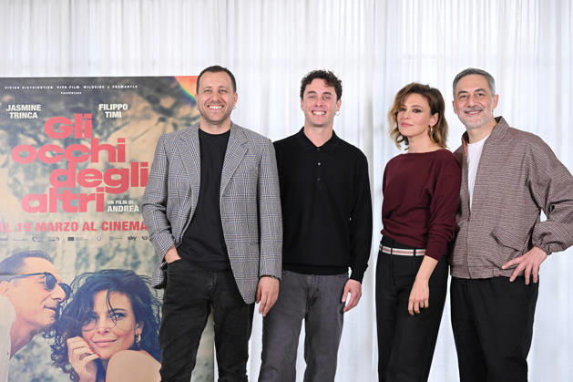 March 12, 2026, Rome, Rome, Italy: Presentation of the film The Eyes of Others. Pictured is director Andrea De Sica and the cast, including Matteo Olivetti, Jasmine Trinca, and Filippo Timi. , Rome, March 12th 2026 Rome Italy  - ZUMAa289 20260312_zia_a289_038 Copyright: xMariaxLauraxAntonellix