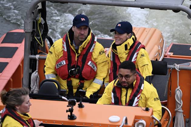 Prince William and Princess Catherine visit RNLI lifeboat station in London LONDON, UNITED KINGDOM – MARCH 12: Prince William, Prince of Wales, and Catherine, Princess of Wales, arrive at the RNLI Tower Lifeboat Station during a visit in London, United Kingdom on March 12, 2026. The royal couple met with RNLI lifeboat crew members and volunteers operating on the River Thames and received information about their lifesaving work. Rasid Necati Aslim Anadolu London United Kingdom. Editorial use only. Please get in touch for any other usage.  Copyright: x2026xAnadoluxRasidxNecatixAslimx