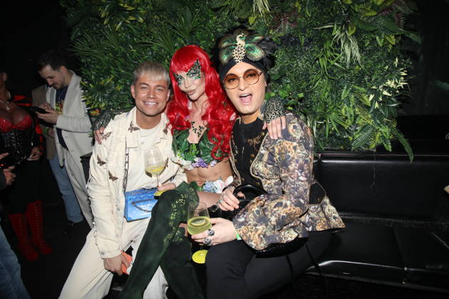 Julian F M Stöckel with friend Marcell Damaschke and Micaela Schäfer at the opening of Olivias Dschungel Bar at Große Freiheit Hamburg, 11 03 2026 Copyright: xMatthiasxGränzdörferx