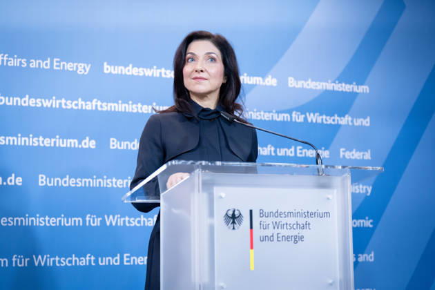 Katherina Reiche, Federal Minister for Economic Affairs and Energy, BMWE Top-level discussion Bündnis Zukunft, Katherina Reiche, Federal Minister for Economic Affairs and Energy, BMWE, Berlin, Press statement Berlin Berlin GER