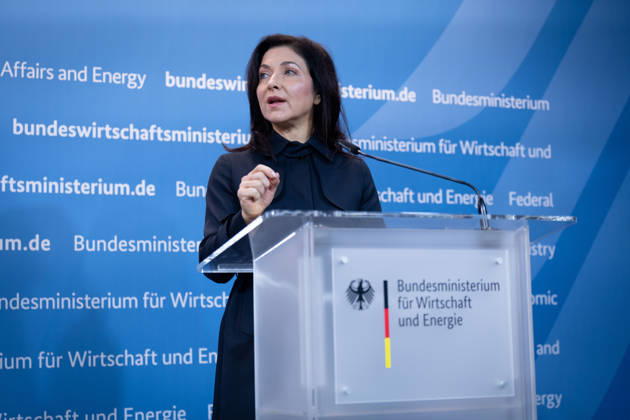 Katherina Reiche, Federal Minister for Economic Affairs and Energy, BMWE Top-level meeting Bündnis Zukunft, Katherina Reiche, Federal Minister for Economic Affairs and Energy, BMWE, Berlin, Press statement Berlin Berlin GER