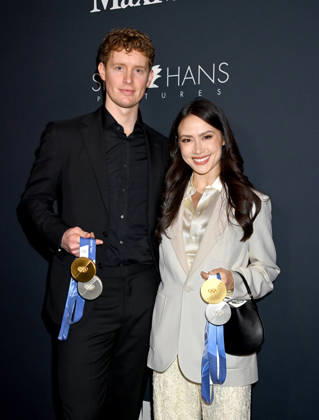 WIF Oscars Nominees Celebration Evan Bates and Madison Chock arriving at the WIF Oscars Nominees Celebration at Wheelhouse on March 13, 2026 in West Hollywood, California. West Hollywood Private Residence California USA Copyright: xTammiexArroyo AFF-USA.comx