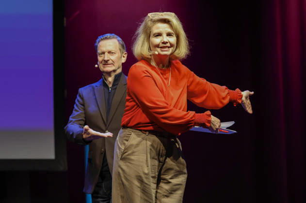Michael Kessler and Annette Frier at the lit Cologne 2026 event Ohne uns geht nix Remix 7 rettet die Demokratie mit Annette Frier und Michael Kessler in der Stadthalle Köln Cologne, 14 03 2026 Foto:xR.xSchmiegeltx xFuturexImagex remix_6315