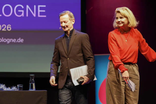 Michael Kessler and Annette Frier at the lit Cologne 2026 event Ohne uns geht nix Remix 7 rettet die Demokratie mit Annette Frier und Michael Kessler in der Stadthalle Köln Cologne, 14 03 2026 Foto:xR.xSchmiegeltx xFuturexImagex remix_6316