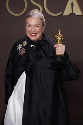 March 15, 2026, Hollywood, California, USA: Kate Hawley in the press room of the 98th Annual Academy Awards on Sunday March 15, 2026 at the Dolby Theater in Hollywood, California. BURT HARRIS BNS PI Hollywood USA - ZUMAp124 20260315_zaa_p124_273 Copyright: xBurtxHarrisx