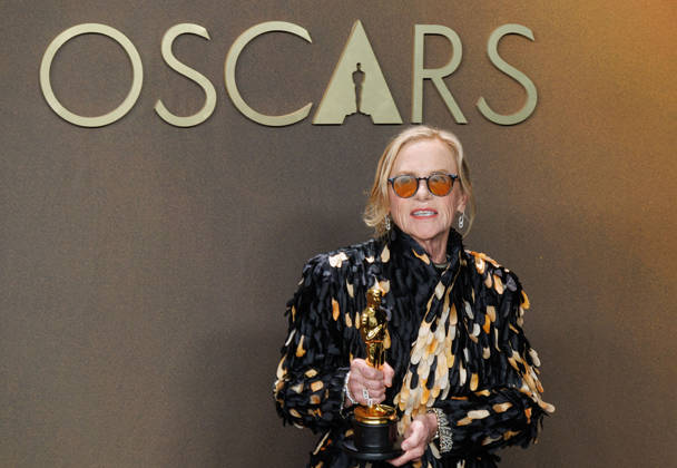 March 15, 2026, Hollywood, California, USA: Amy Madigan, winner of the Best Actress in a Supporting Role award for Ã¢â‚¬oeWeaponsÃ¢â‚¬Â, poses in the press room of the 98th Annual Academy Awards on Sunday March 15, 2026 at the Dolby Theater in Hollywood, California. PRENSA INTERNACIONAL Hollywood USA - ZUMAp124 20260315_zaa_p124_299 Copyright: xPrensaxInternacionalx