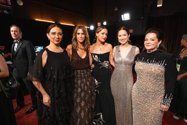 Maya Rudolph, Kristen Wiig, Rose Byrne, Ellie Kemper, and Melissa McCarthy backstage during the live 98th OscarsÂ® at the Dolby Theatre at Ovation Hollywood in Los Angeles, CA, on Sunday, March 15, 2026. Los Angeles CA USA  350081328PLX