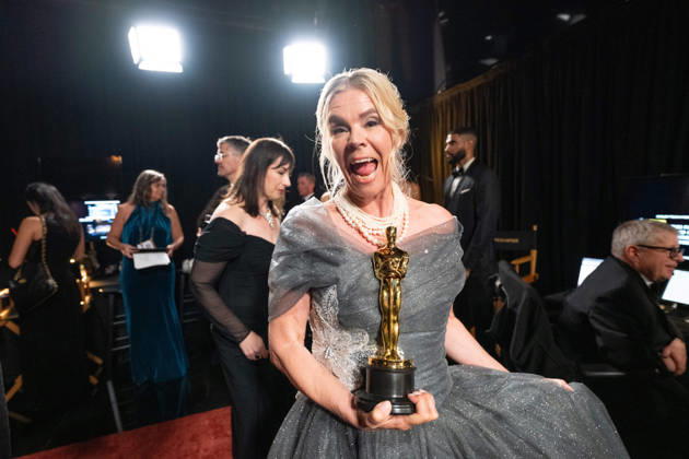 Helle Faber poses backstage with the OscarÂ® for Documentary Feature Film during the live ABC Telecast of the 98th OscarsÂ® at DolbyÂ® Theatre at Ovation Hollywood on Sunday, March 15, 2026. Los Angeles CA USA  350081336PLX