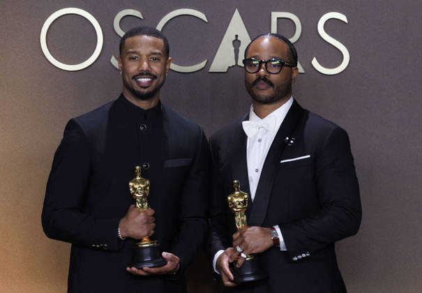 March 15, 2026, Hollywood, California, USA: (L-R) Michael B. Jordan and Ryan Coogler in the press room of the 98th Annual Academy Awards on Sunday March 15, 2026 at the Dolby Theater in Hollywood, California. BURT HARRIS BNS PI Hollywood USA - ZUMAp124 20260315_zaa_p124_426 Copyright: xBurtxHarrisx