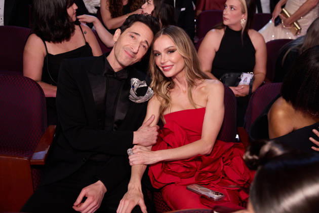 March 16, 2026, Hollywood, California, USA: Adrien Brody and Georgina Chapman during the live 98th Oscars at the Dolby Theatre at Ovation Hollywood in Los Angeles. Hollywood USA  - ZUMAz03_ 20260316_zah_z03_003 Copyright: xDanaxPleasantx