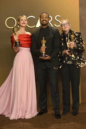Winners in the press room of the 98th Academy Awards at Dolby Thetre in Los Angeles Featuring: Jessie Buckley, Michael B. Jordan and Amy Madigan Where: Los Angeles, California, United States When: 15 Mar 2026 Credit: Valerie Goodloe MediaPunch INSTARimages EDITORIAL USE ONLY. NOT FOR USE BY NEWSPAPERS BASED IN THE UK. Copyright: xx instar55555615