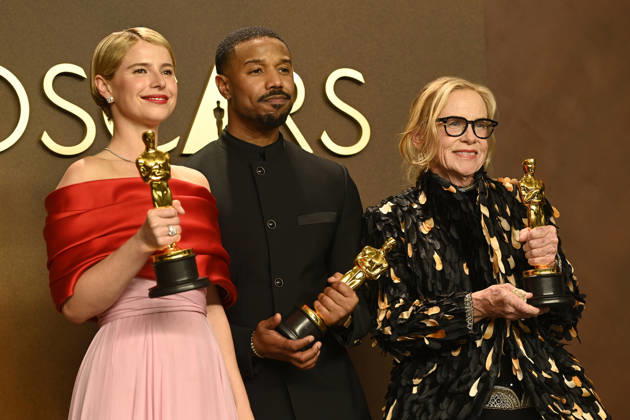 Winners in the press room of the 98th Academy Awards at Dolby Thetre in Los Angeles Featuring: Jessie Buckley, Michael B. Jordan and Amy Madigan Where: Los Angeles, California, United States When: 15 Mar 2026 Credit: Valerie Goodloe MediaPunch INSTARimages EDITORIAL USE ONLY. NOT FOR USE BY NEWSPAPERS BASED IN THE UK. Copyright: xx instar55555645