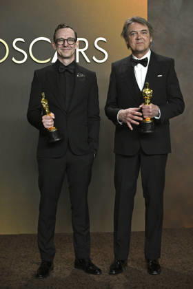 Winners in the press room of the 98th Academy Awards at Dolby Thetre in Los Angeles Featuring: Chris Lavis, Maciek Szczerbowski Where: Los Angeles, California, United States When: 15 Mar 2026 Credit: Valerie Goodloe MediaPunch INSTARimages EDITORIAL USE ONLY. NOT FOR USE BY NEWSPAPERS BASED IN THE UK. Copyright: xx instar55555650
