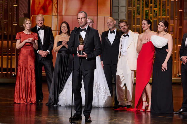 98th Oscars, Academy Awards Joachim Trier, Andrea Berentsen Ottmar, Stellan Skarsgard, Maria Ekerhovd, Elle Fanning, Eskil Vogt, Anders Danielsen Lie, Renate Reinsve, Inga Ibsdotter Lilleaas, and Olivier Bugge Coutté accept the Oscar for International Feature Film during the 98th Oscars at the Dolby Theatre at Ovation Hollywood on Sunday, March 15, 2026., Credit:Avalon.red Avalon United States of America, CA, Hollywood, Dolby Theater Copyright: xAvalon.redx xAvalonx 1083410627