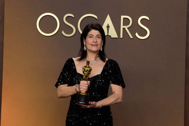 Cassandra Kulukundis poses backstage with the OscarÂ® for Casting during the 98th OscarsÂ® at DolbyÂ® Theatre at Ovation Hollywood on Sunday, March 15, 2026. Los Angeles CA USA  350081383PLX