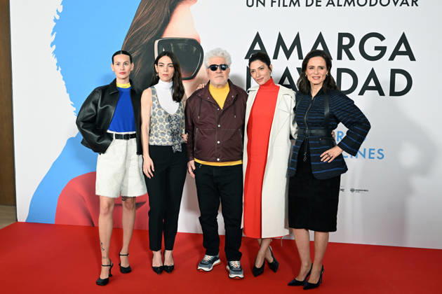 Pedro Almodóvar presents his film Bitter Christmas in Madrid I D Milena Smit, Victoria Luengo, Pedro Almodóvar, Bárbara Lennie and Aitana Sánchez Gijón pose at the photocall of the presentation of the film Bitter Christmas , on March 17, 2026, in Madrid Spain The film narrates the close relationship between reality and fiction, between inspiration and life, raising the debate on the limits of autofiction PHOTOCALL CINE FILM FILM José Madrid Madrid Madrid Spain Copyright: xJosà xOlivax 7373705