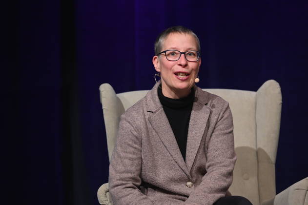 Author Claudia Dathe reads and speaks at Lit Cologne, the international literature festival