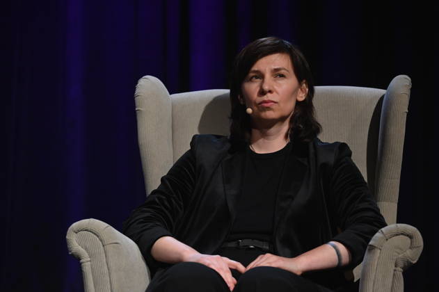 Author Tanja Maljartschuk reads and speaks at Lit Cologne, the international literature festival