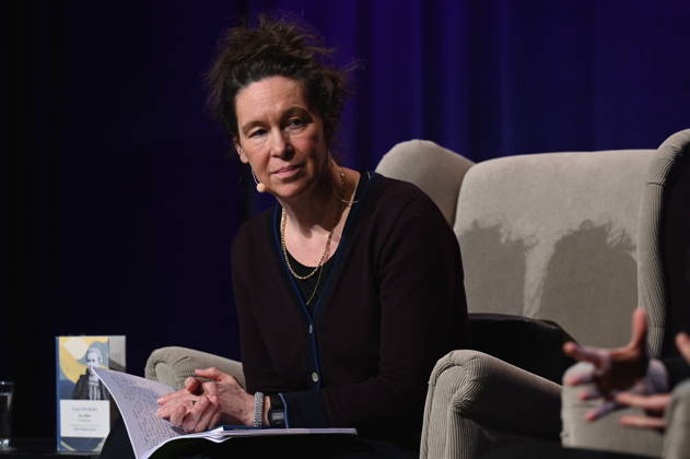 Author Monika Rinck reads and speaks at Lit Cologne, the international literature festival