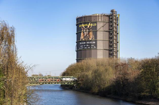 New exhibition in the Gasometer Oberhausen, Rhein Herne Kanal, Mythos Wald, on 3 levels and with several thematic chapters, the exhibition shows the diversity of the worlds forests with pictures, videos and exhibits, Rhein Herne Kanal, NRW, Germany, Mythos Wald Oberhausen