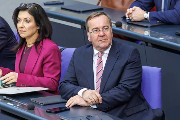Bundestag Boris Pistorius SPD , Federal Minister of Defense, in the German Bundestag on 18 03 26 in Berlin Berlin Berlin Germany Bundestag