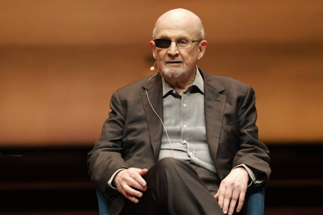 Salman Rushdie, curator DENIS SCHECK The eleventh hour, Salman Rushdie at LIT Potsdam, on 19 03 2026 in Potsdam, LIT , Germany