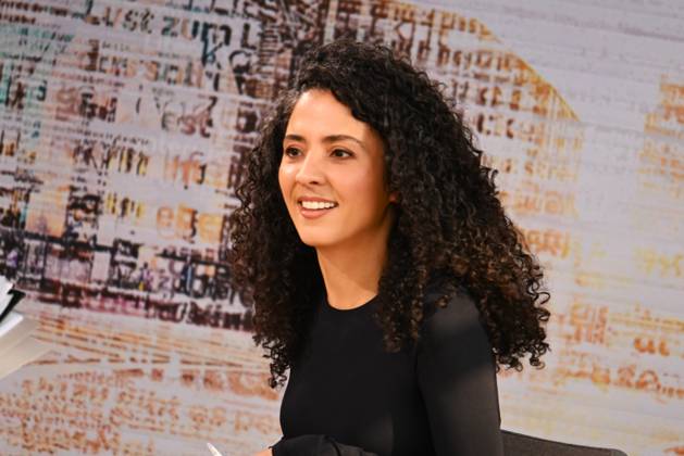 Leipzig Book Fair, Book Fair Leipzig, Saxony from 19 03 to 22 03 2026 First day of the fair Siham El Maimouni, TV presenter in a talk