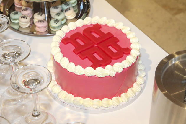 abb red and white cake with logo at the Riani Store Opening on Thursday 19 03 2026 in Hamburg Hamburg Germany