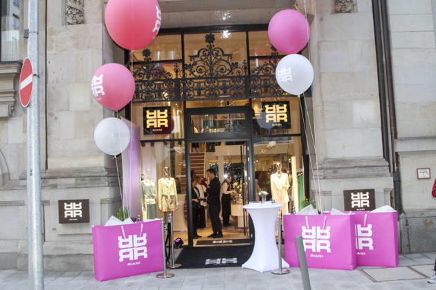 abb Exterior view day store logo at the Riani store opening on Thursday 19 03 2026 in Hamburg Hamburg Germany