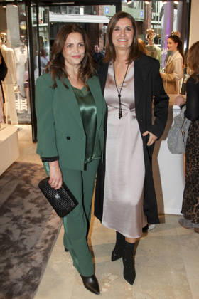 abb Rebecca Immanuel actress with Inka Schneider TV presenter at the Riani Store Opening on Thursday 19 03 2026 in Hamburg Hamburg Germany